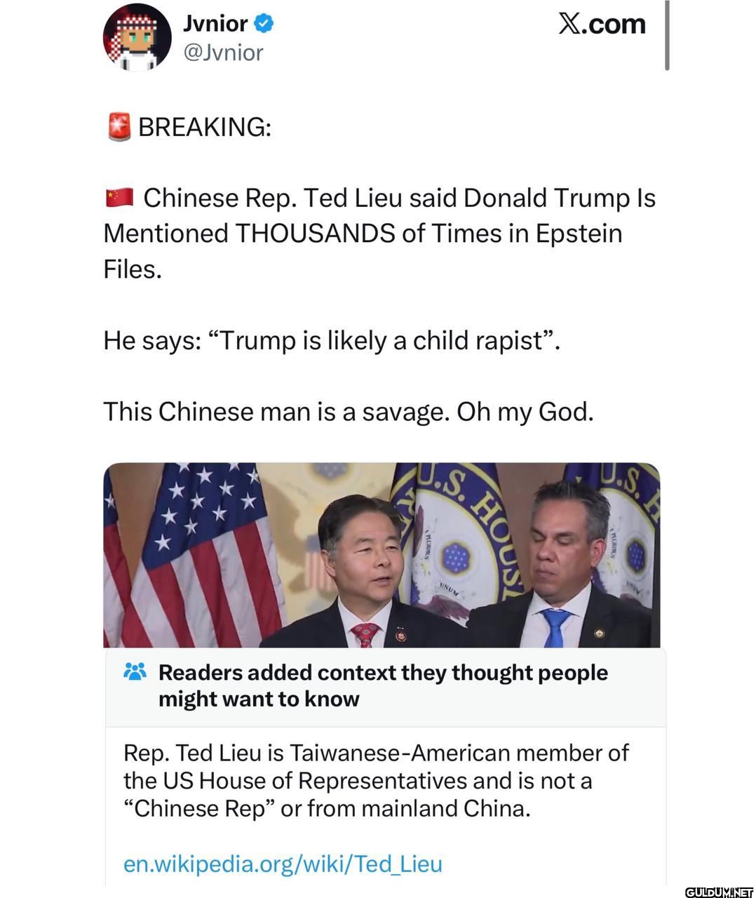 He's Taiwanese American   ...