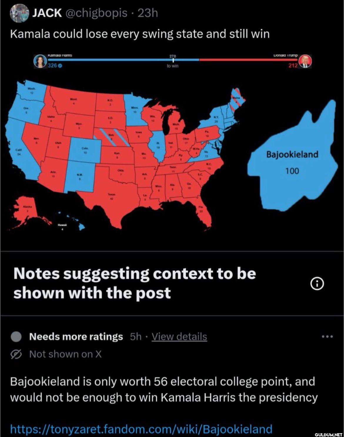 - 23h Kamala could lose...