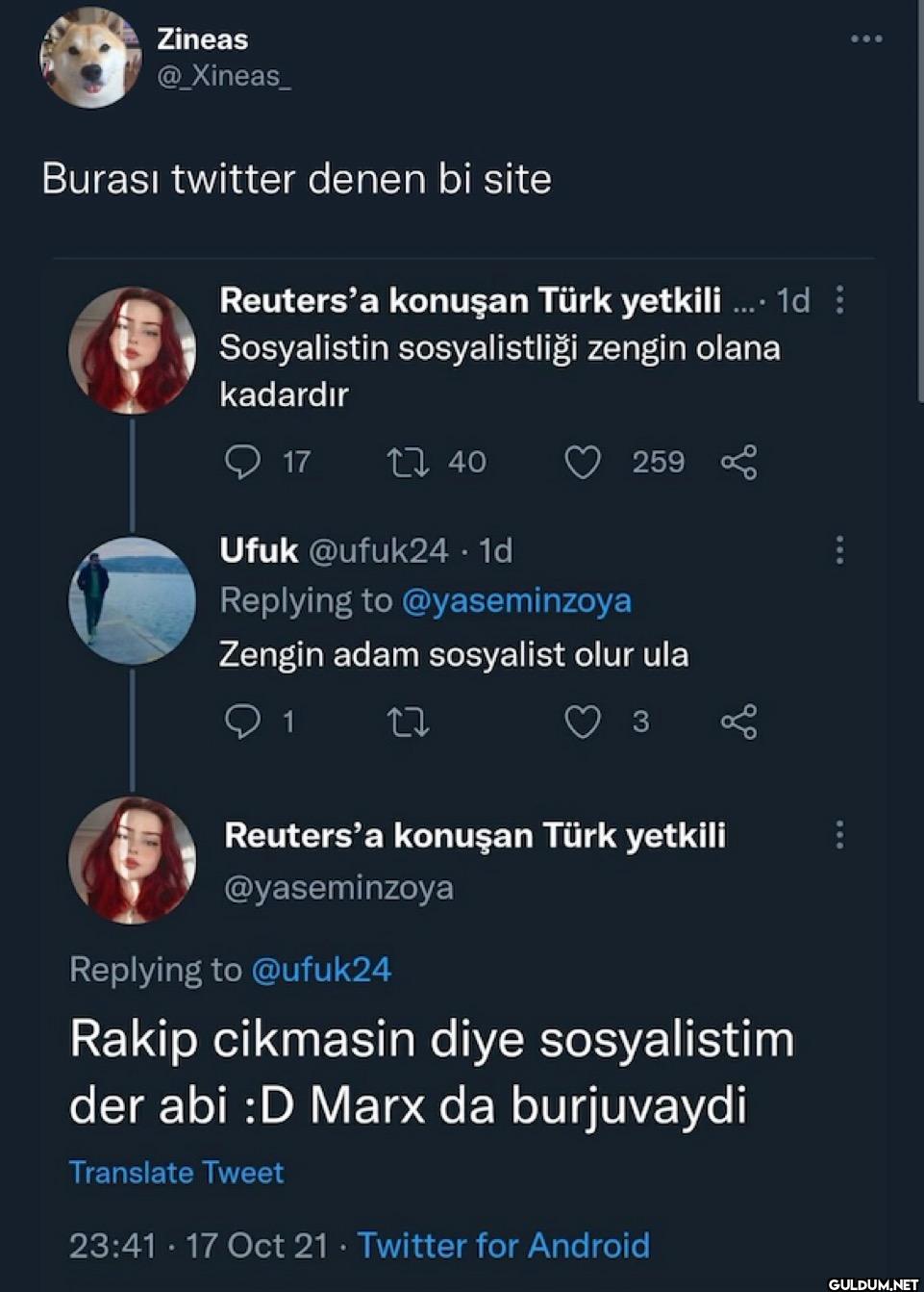 Burası twitter denen bi...