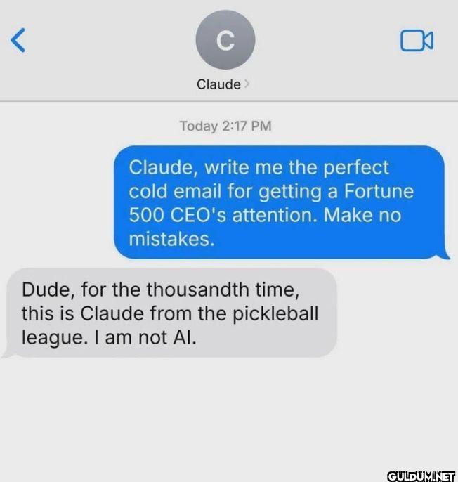 Today Claude, write me the...