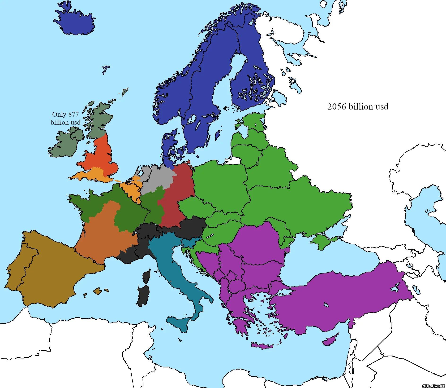 Europe divided into...