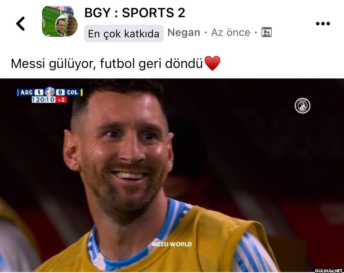 Messi gülüyor, hayat...
