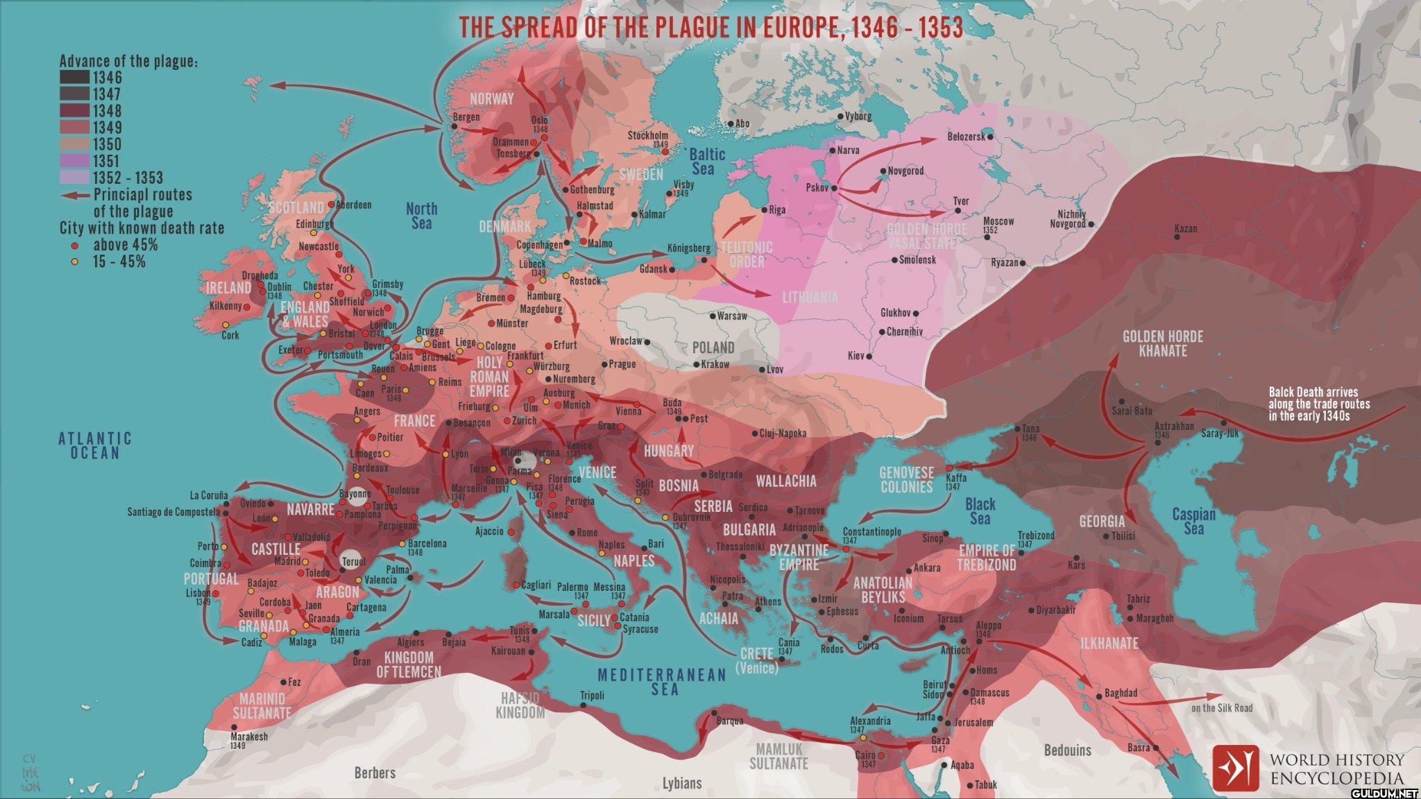 Spread of the Black Death...