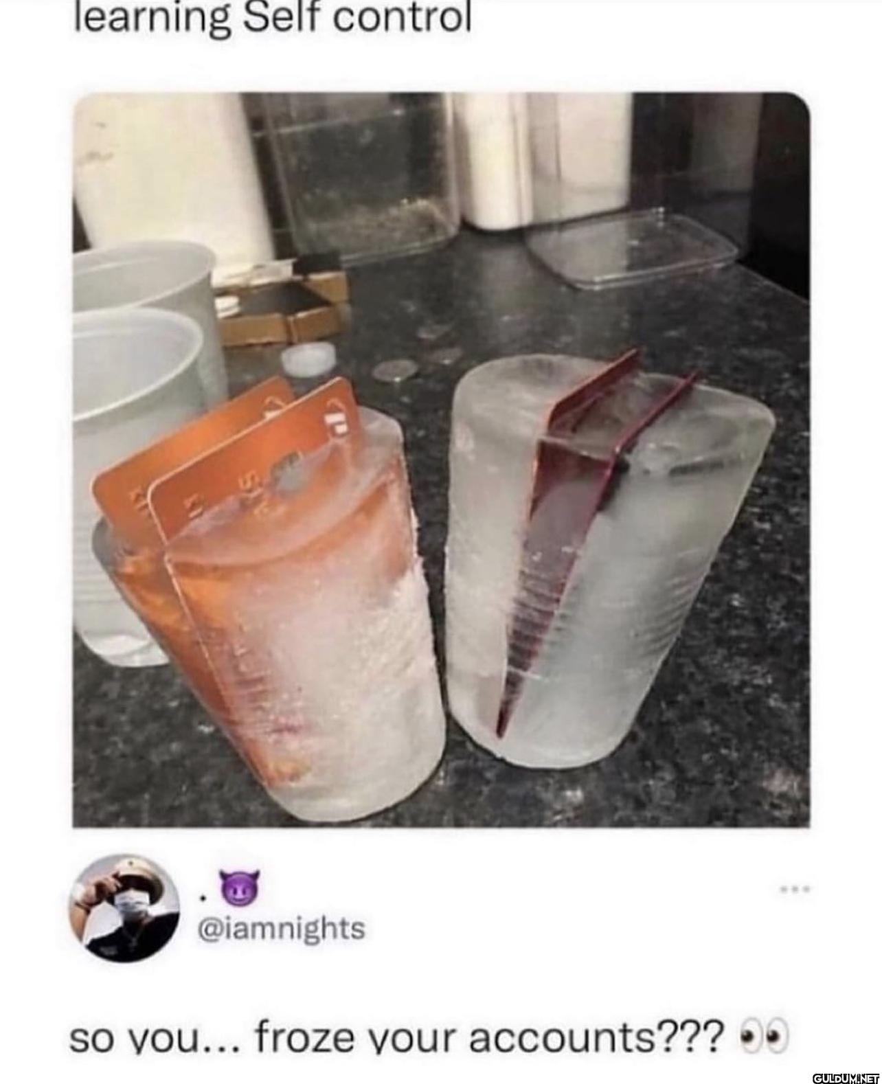 so you... froze your accounts???