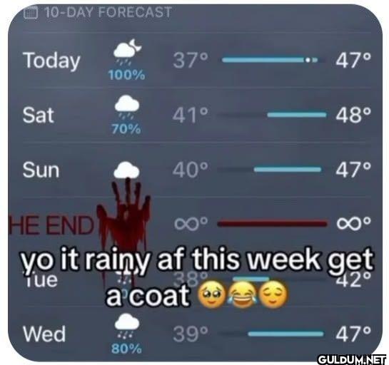 10-DAY FORECAST Today 100%...