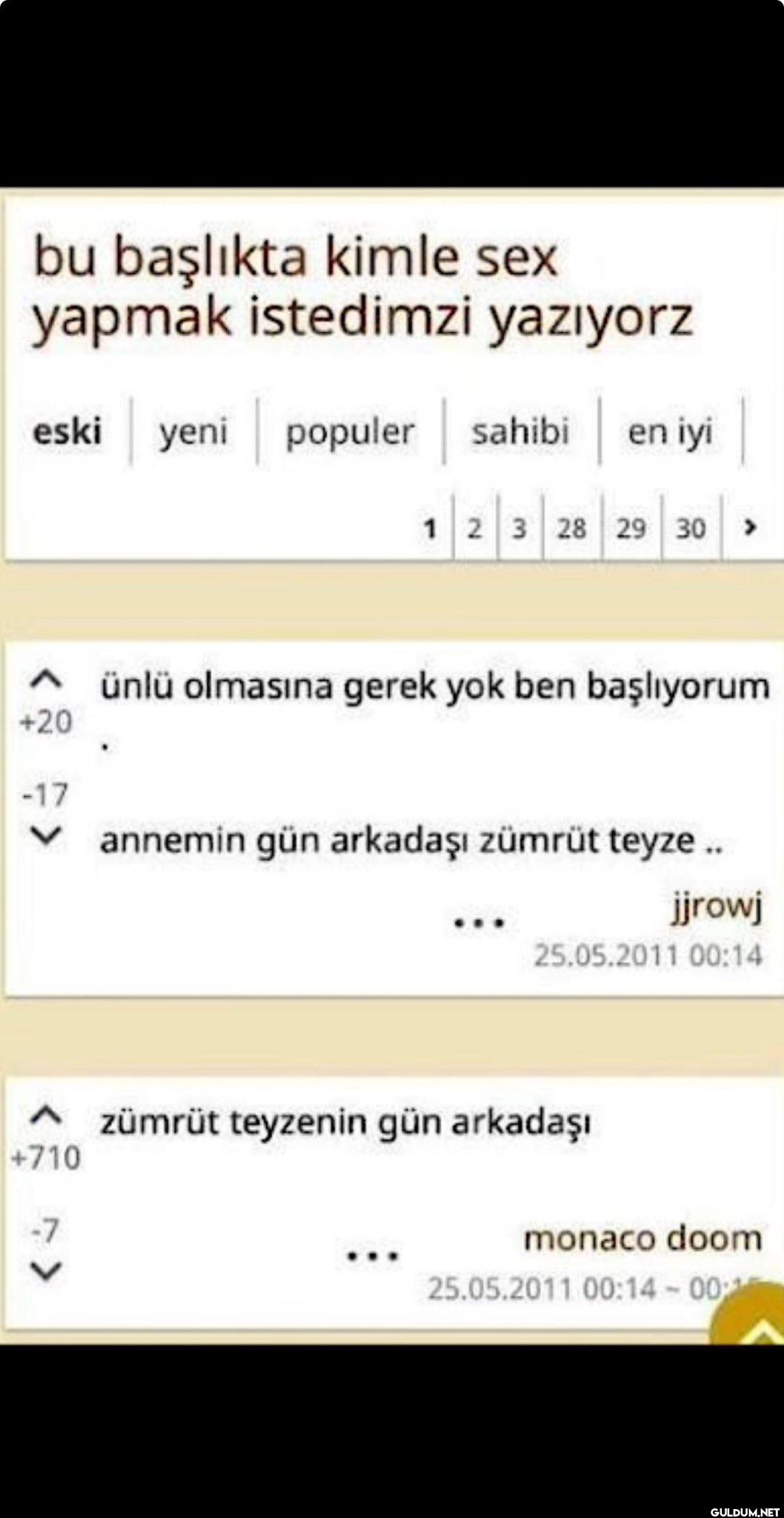 bu başlıkta kimle sex...