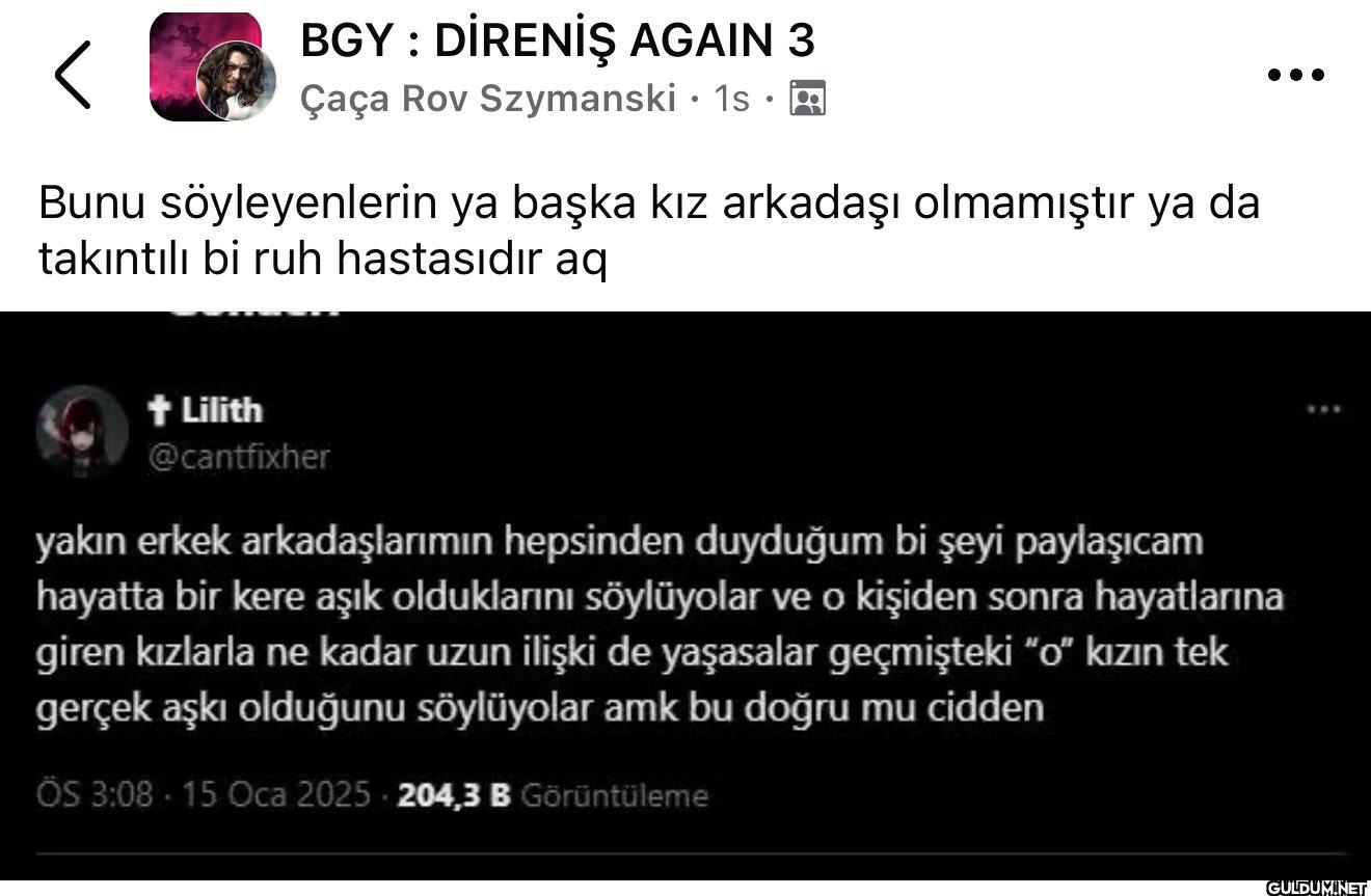 Tamamen yalan  takıntı o...