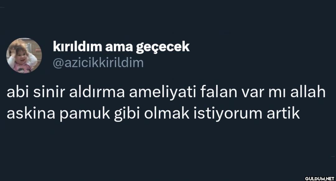 abi sinir aldırma...