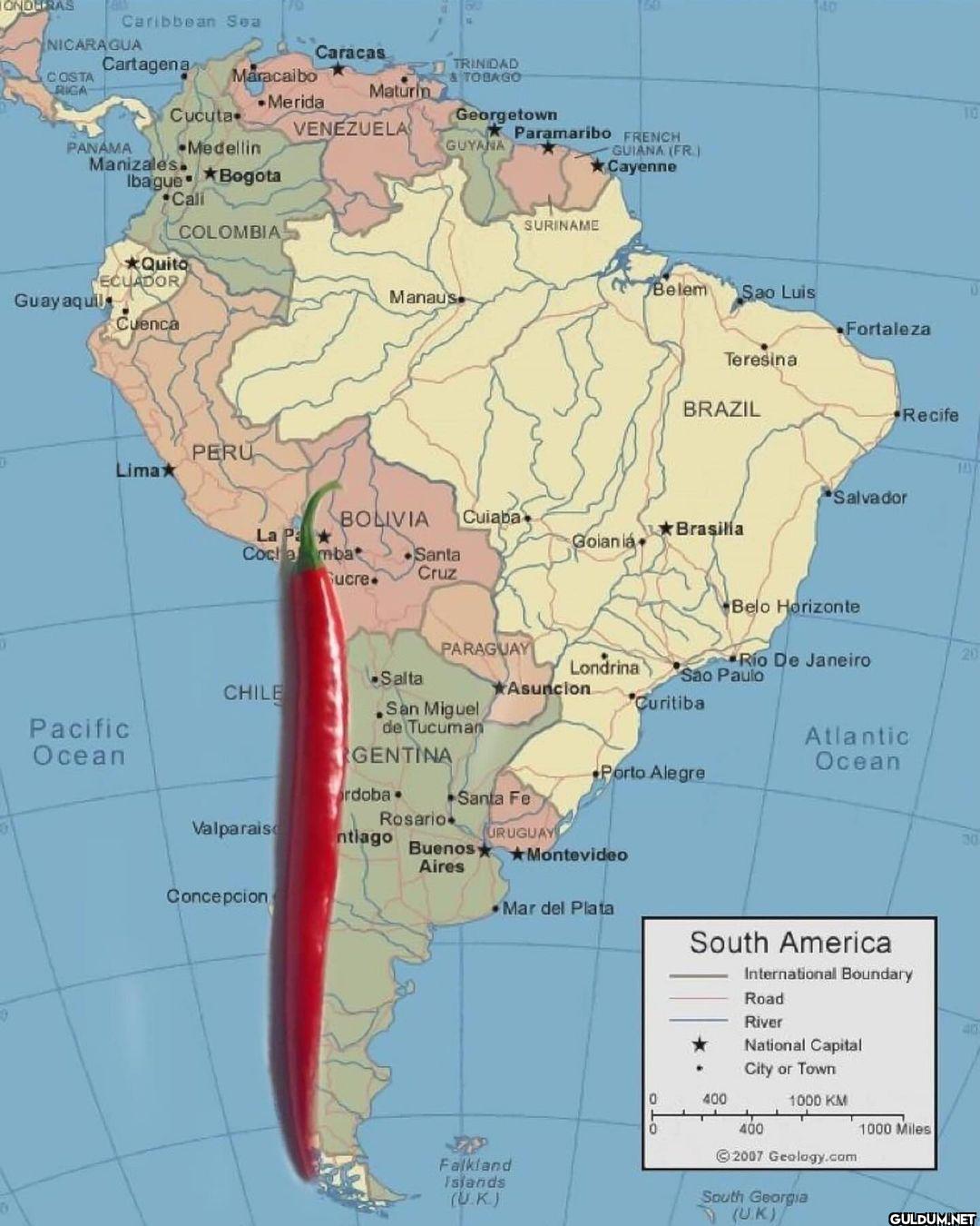 Map of South America   ...