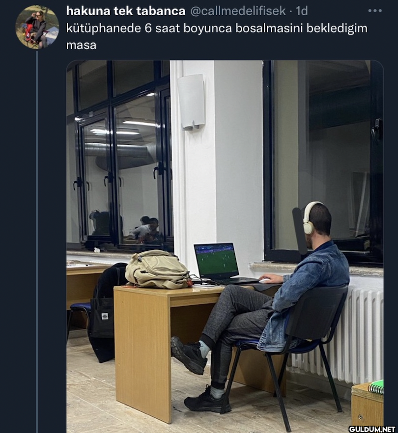 1d kütüphanede 6 saat...
