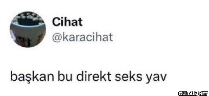 başkan bu direkt seks yav...