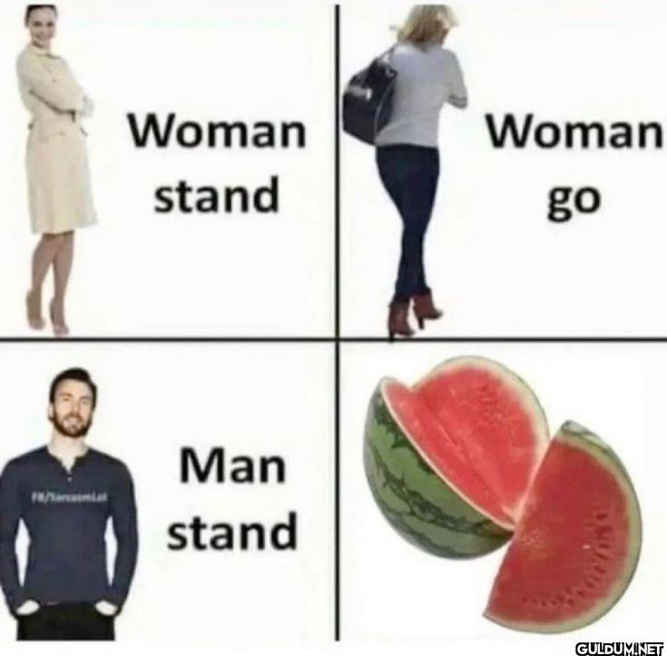 Woman Woman stand go Man stand