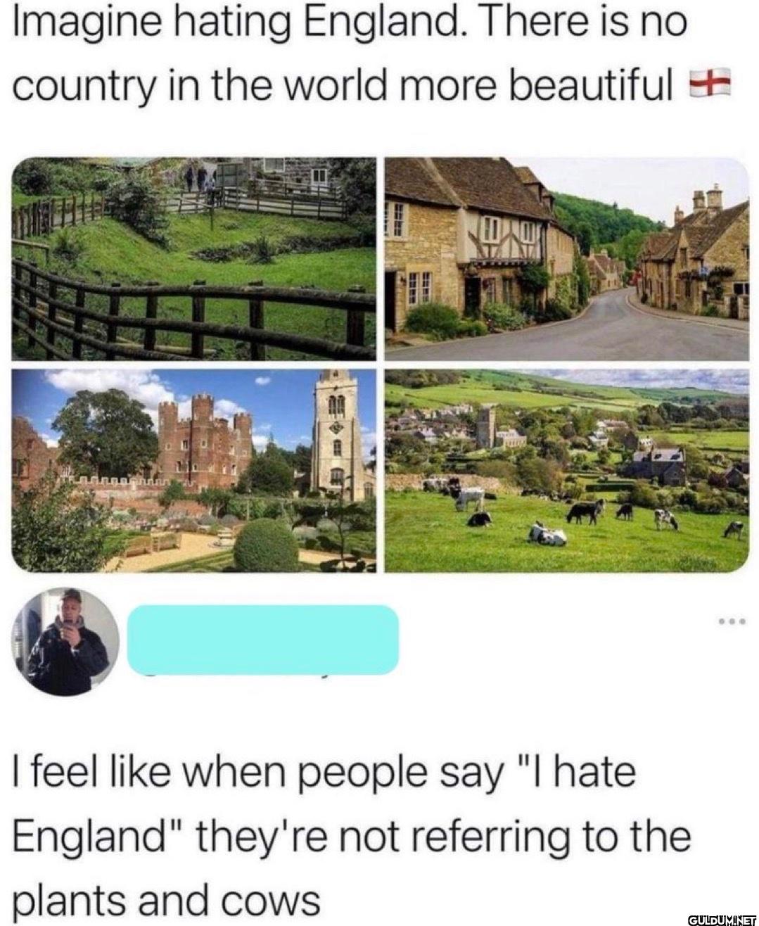 Imagine hating England....