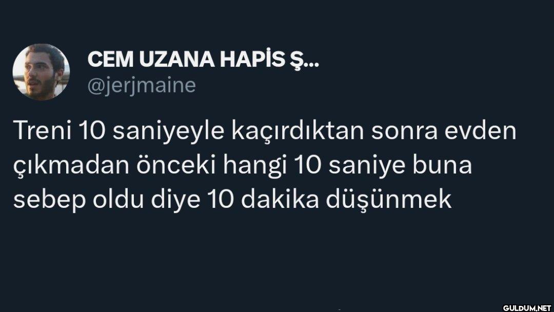 Treni 10 saniyeyle...