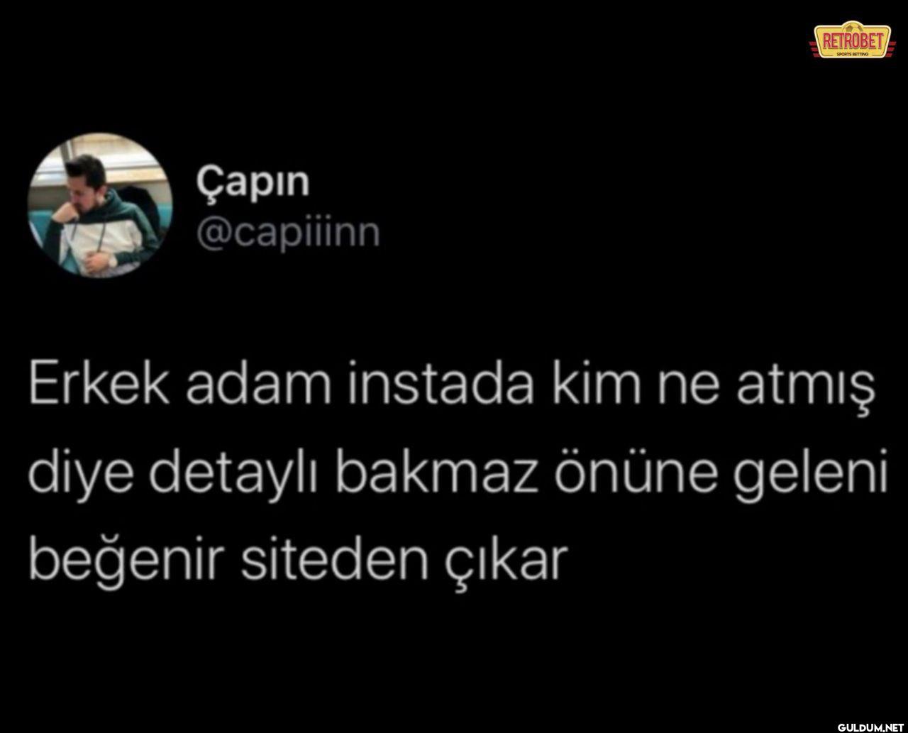 Erkek adam instada kim ne...