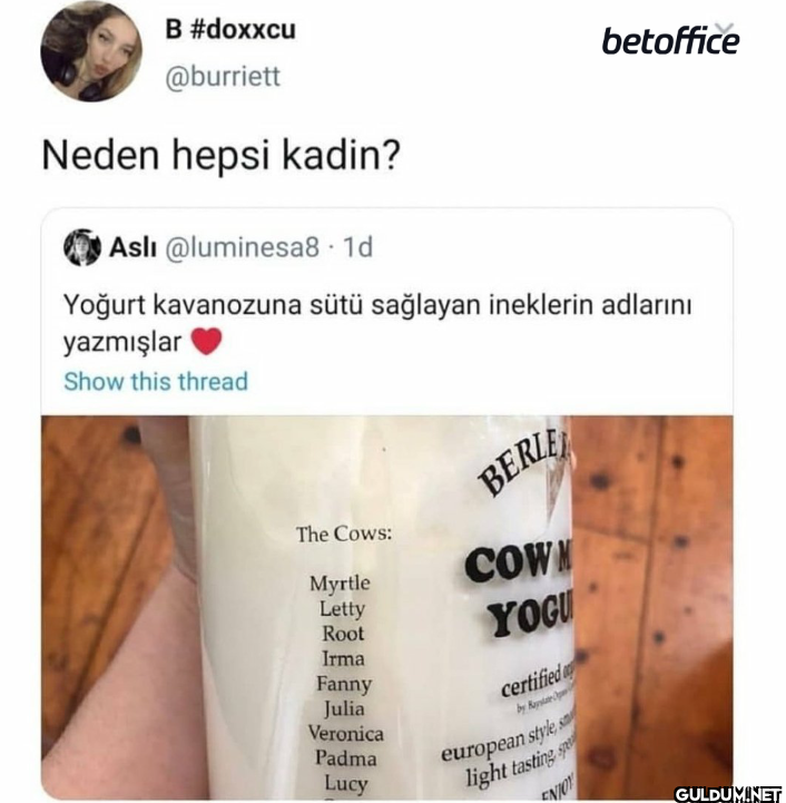 Neden hepsi kadin? Aslı...