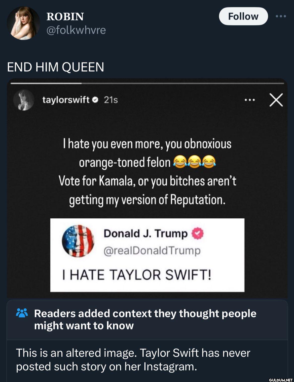 END HIM QUEEN taylorswift...
