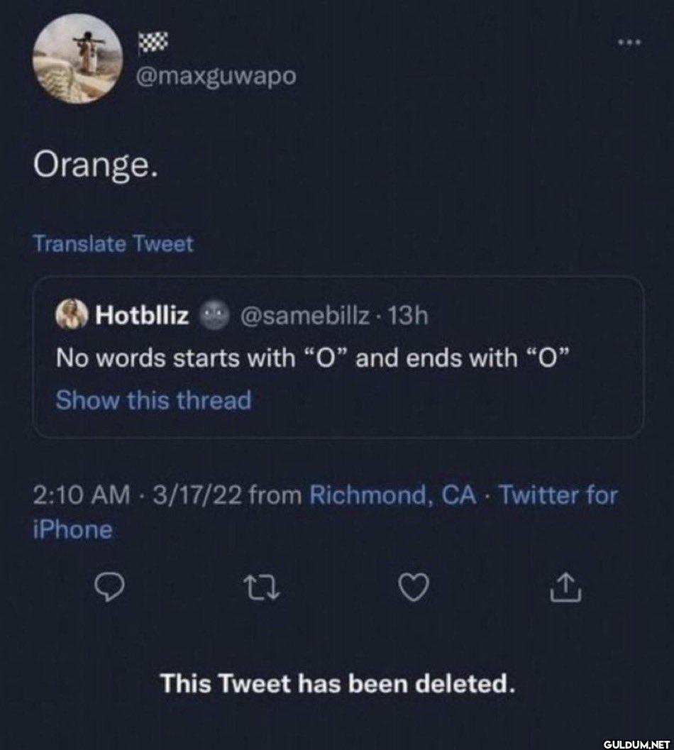 Orange. Translate Tweet...