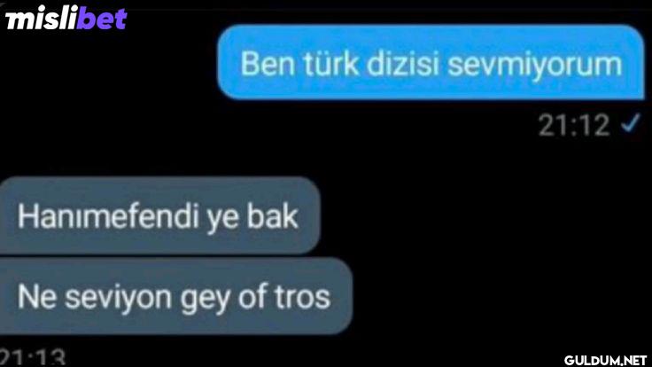 Ben türk dizisi sevmiyorum...