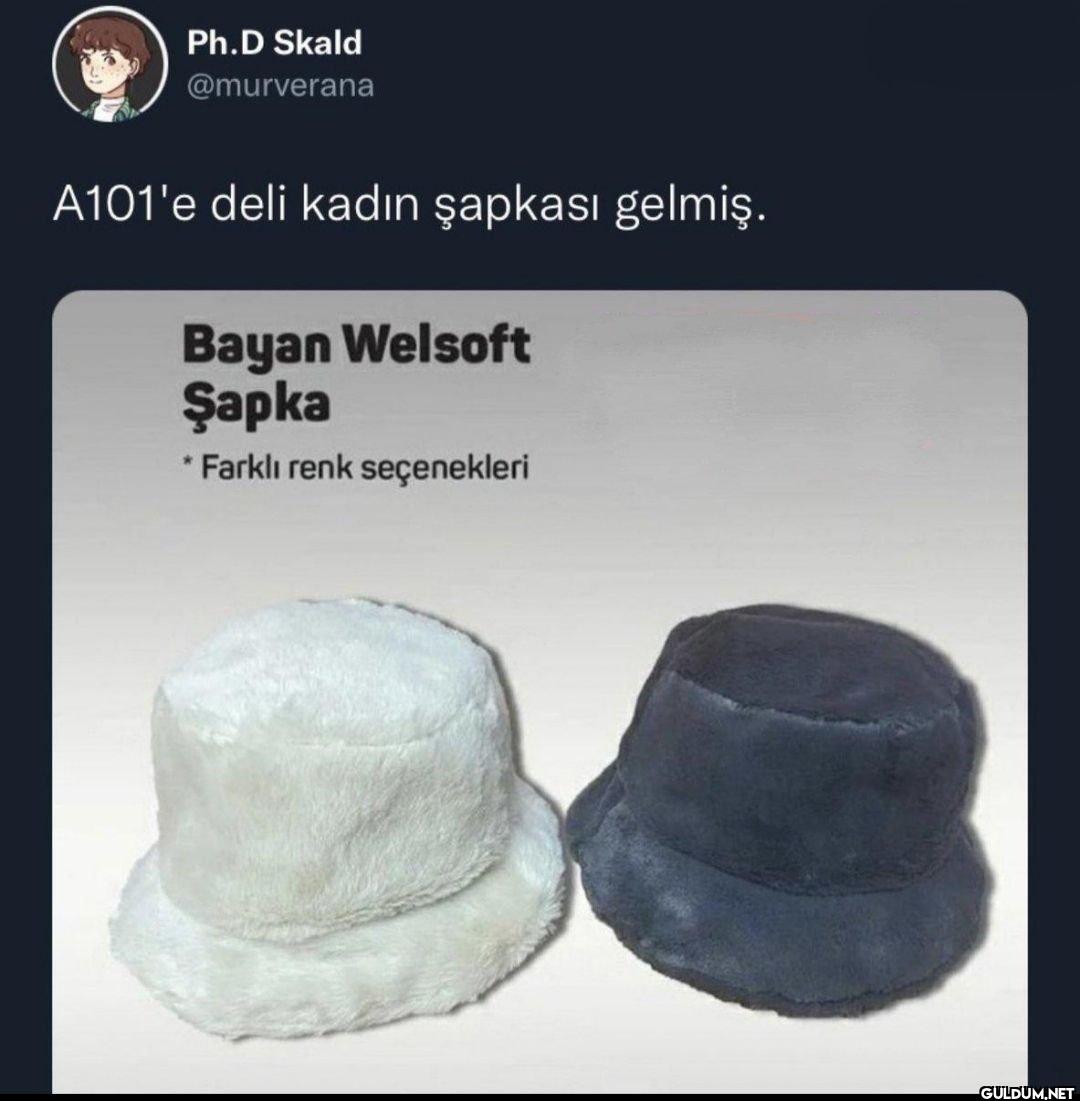 A101'e deli kadın şapkası...