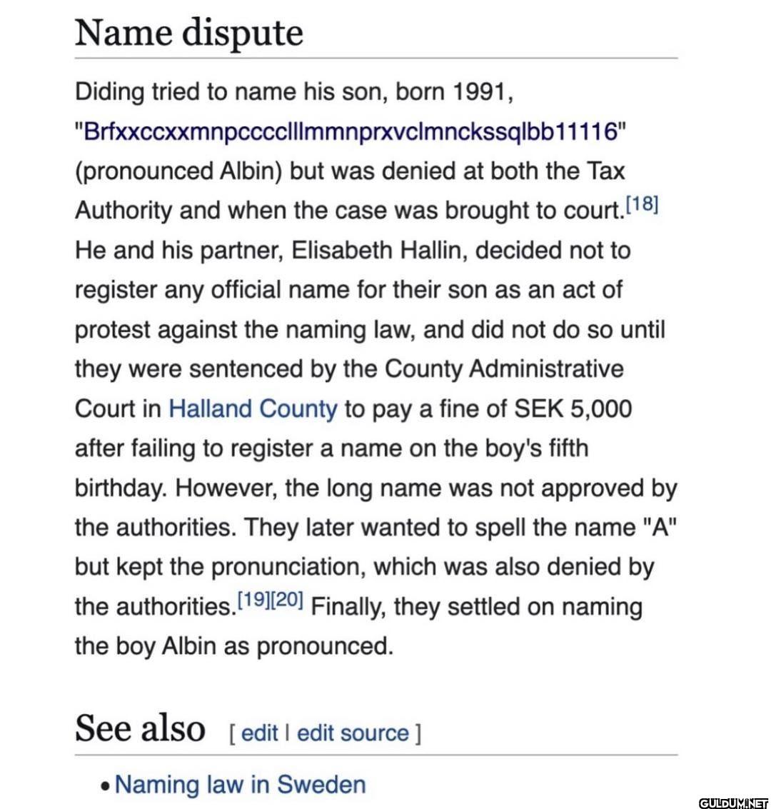 Name dispute Diding tried...