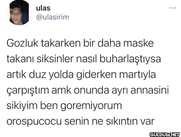 Gozluk takarken bir daha...