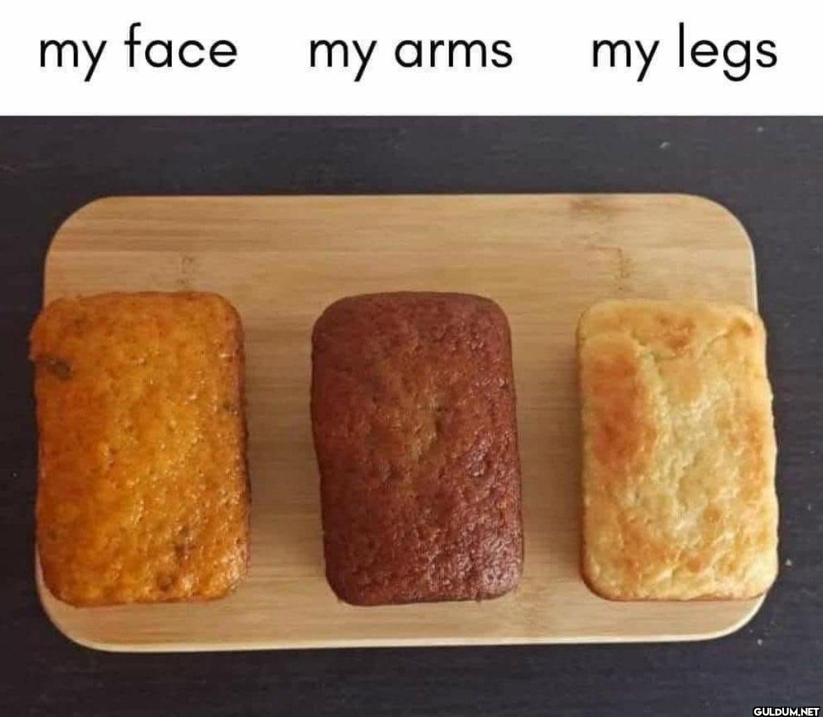 my face my arms my legs