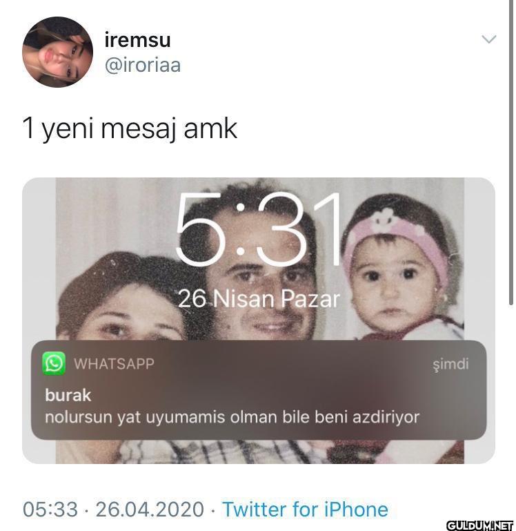 1 yeni mesaj amk 5:31 26...