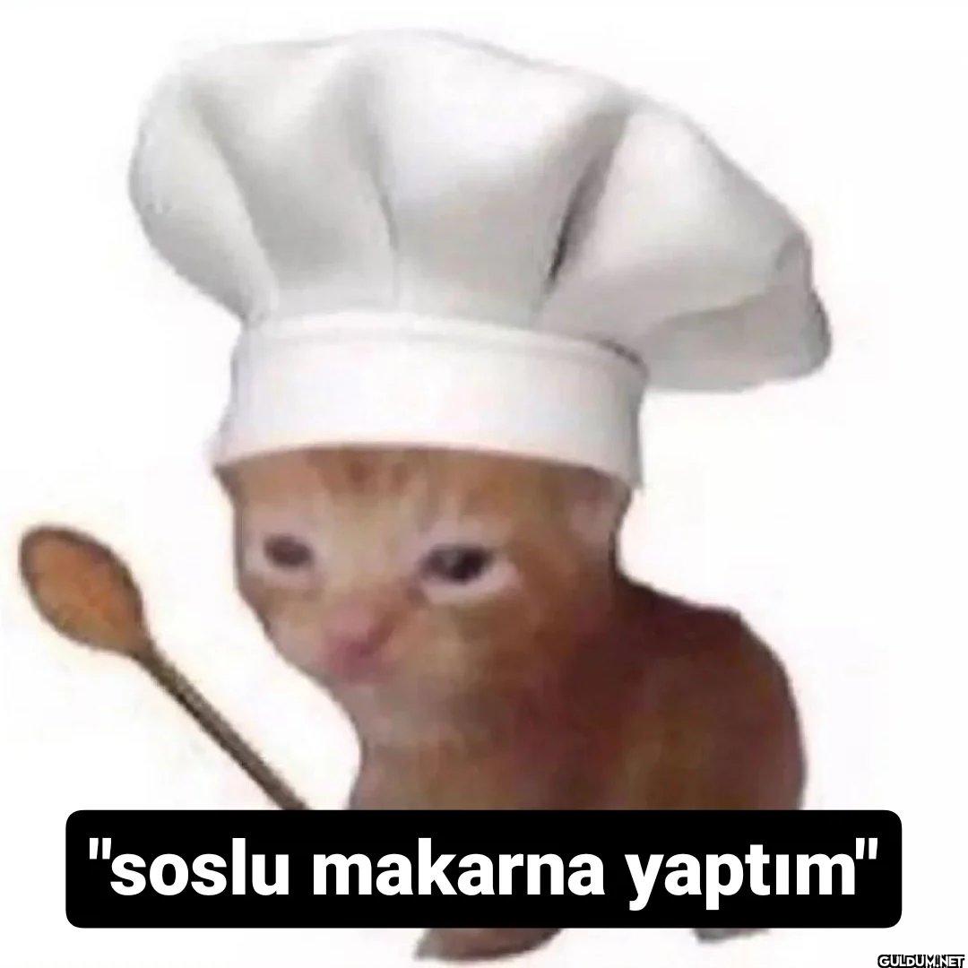 "soslu makarna yaptım"