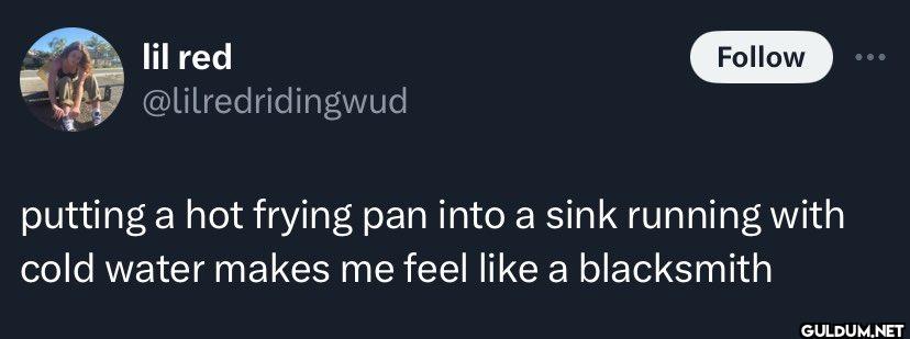 putting a hot frying pan...