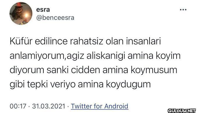 Küfür edilince rahatsiz...