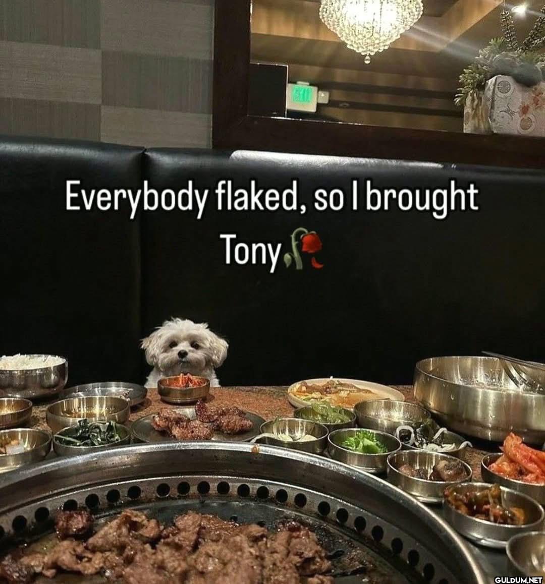Everybody flaked, so I...