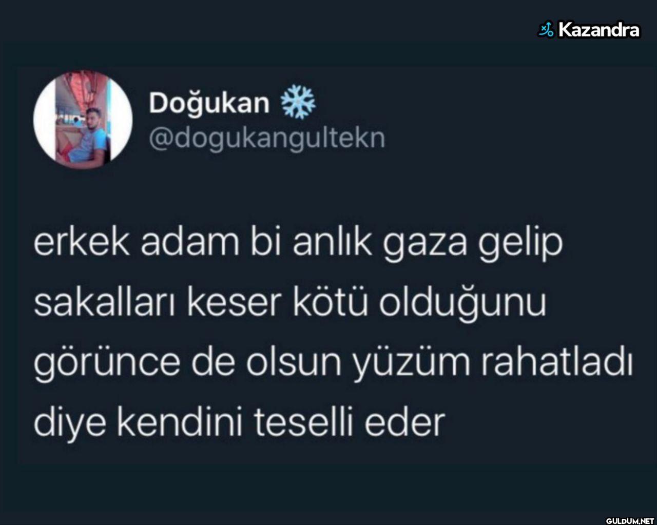 erkek adam bi anlık gaza...