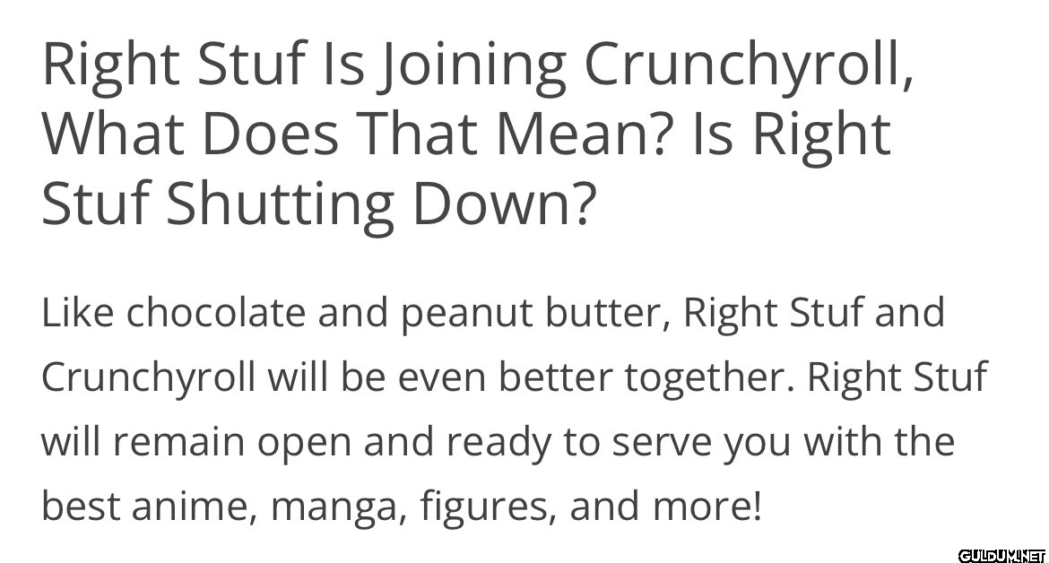 Right Stuf Is Joining...