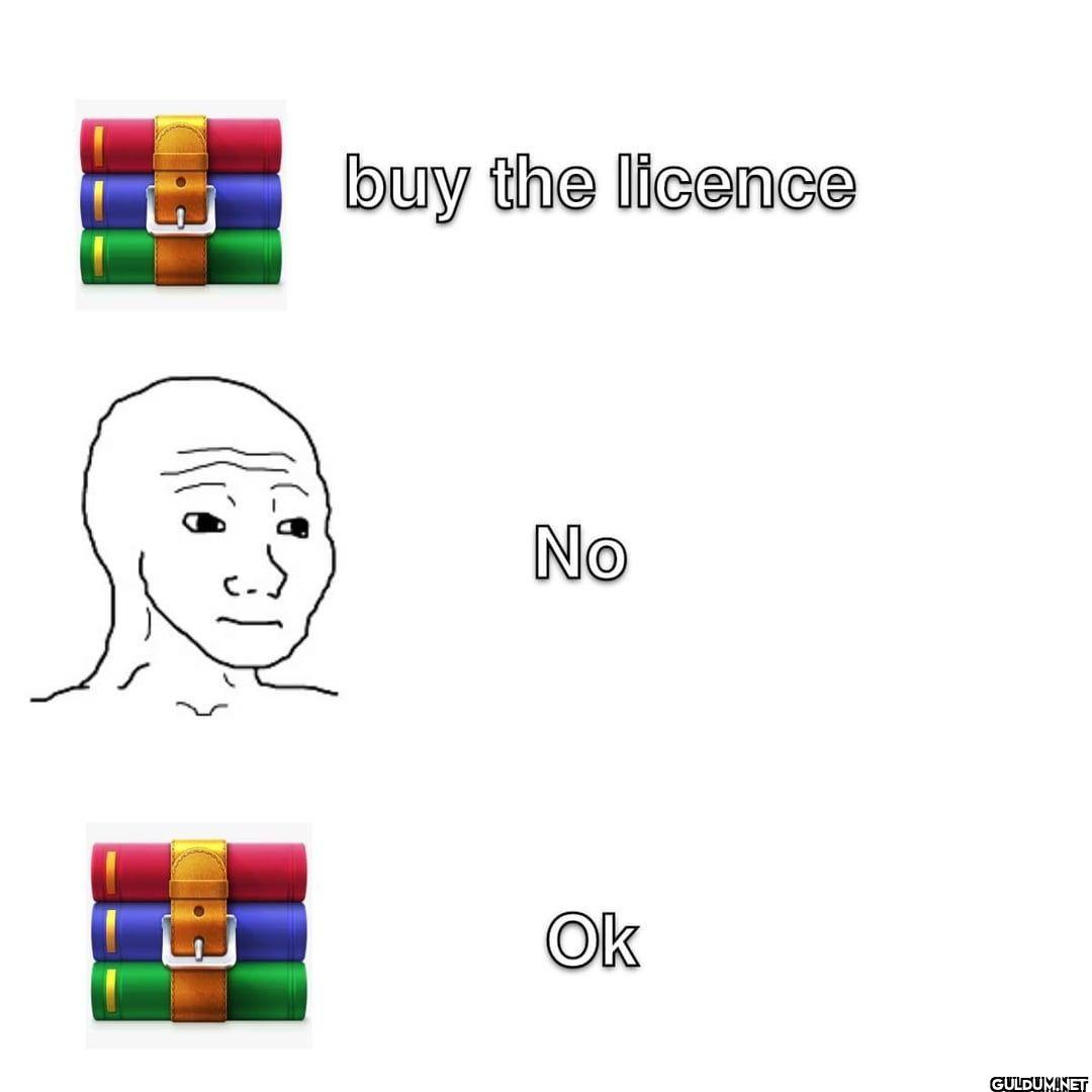 buy the licence No Ok