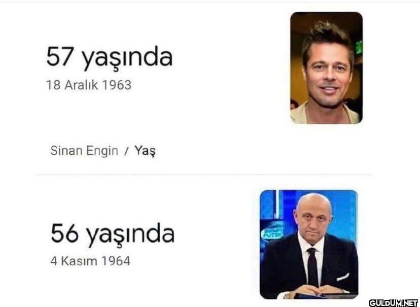 57 yaşında 18 Aralık 1963...
