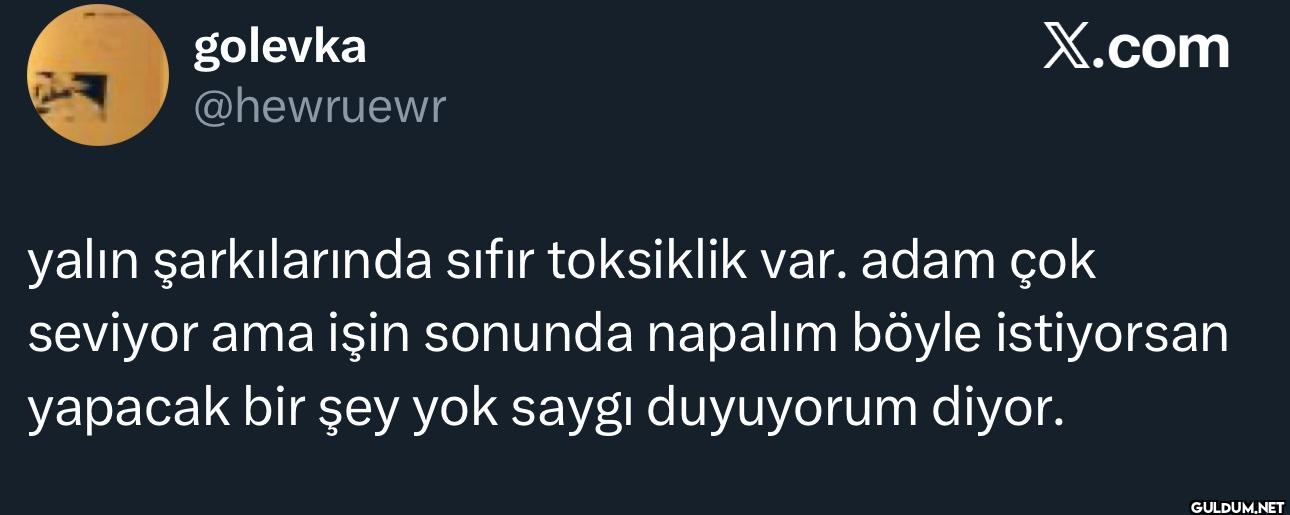 X.com yalın şarkılarında...
