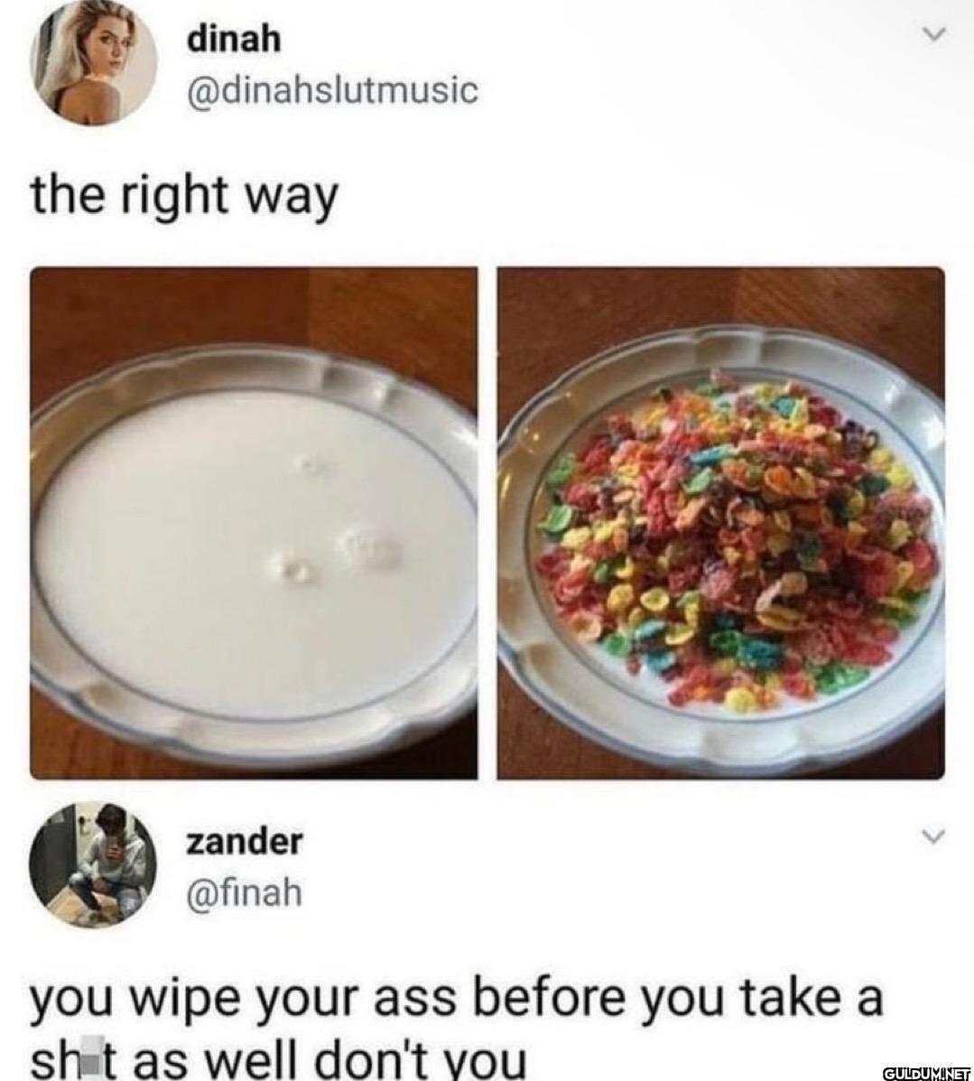 the right way zander...