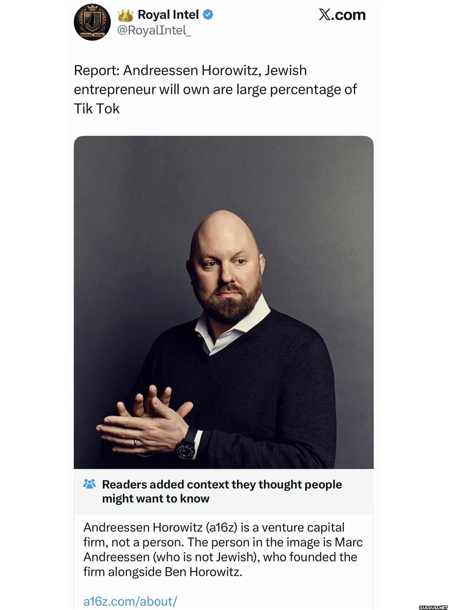 X.com Report: Andreessen...