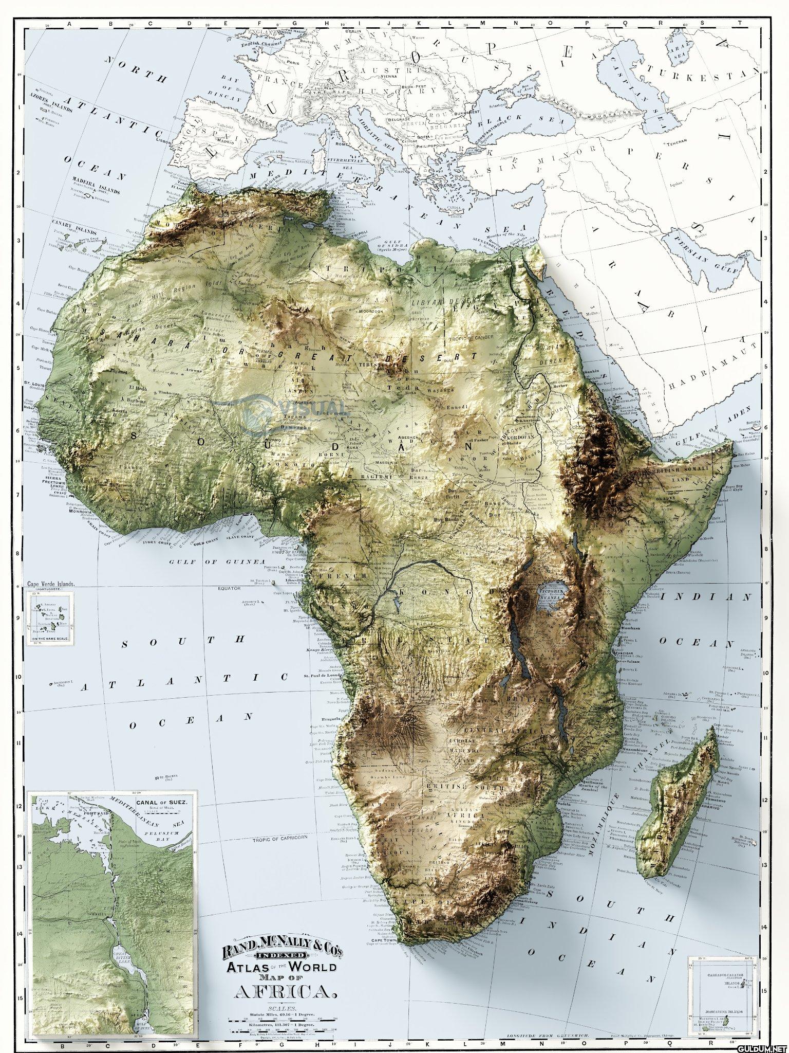 Topographic Map of Africa....