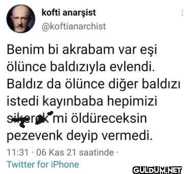 Benim bi akrabam var eşi...