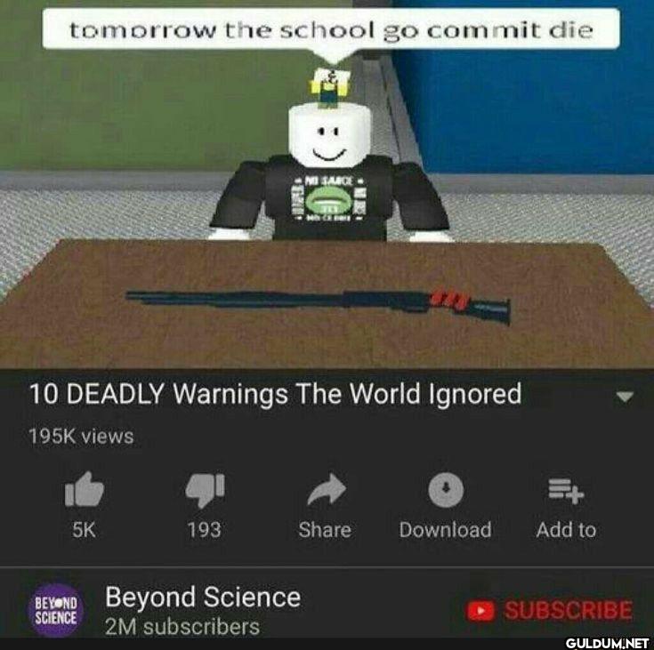 tomorrow the school go...