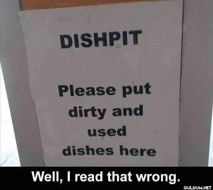 DISHPIT Please put dirty...