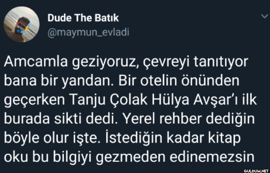 Genel kültür desen o da...
