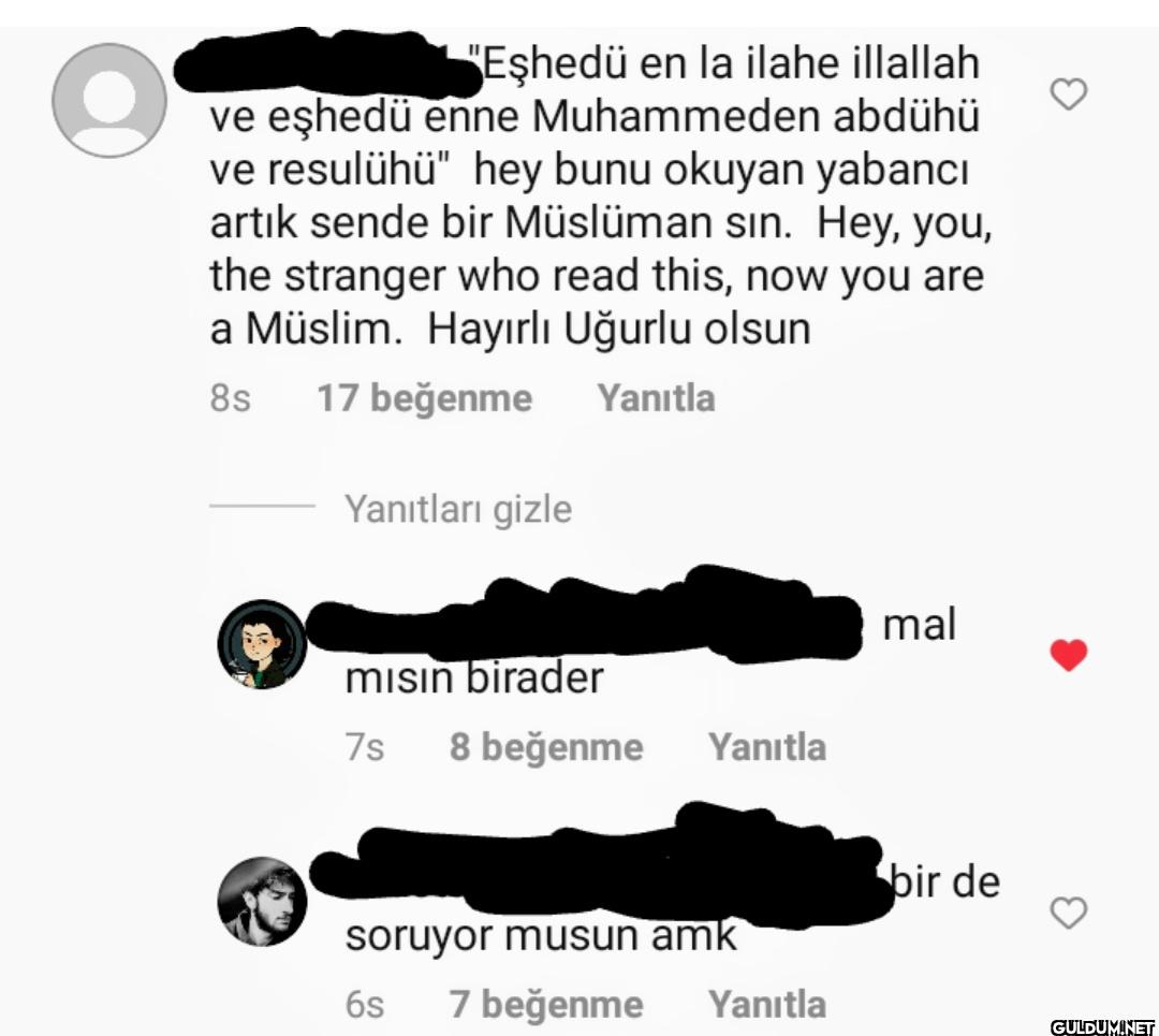 "Eşhedü en la ilahe...