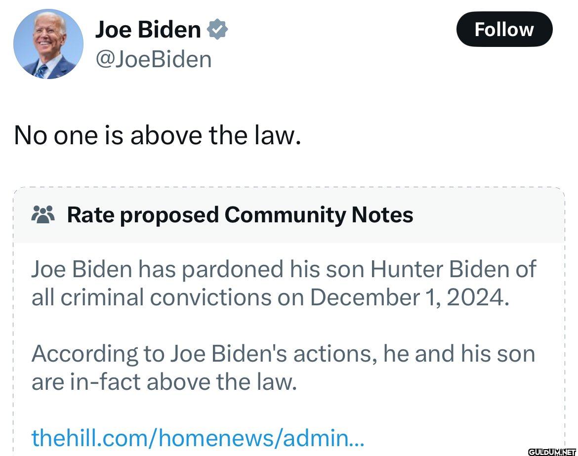 No one is above the law....