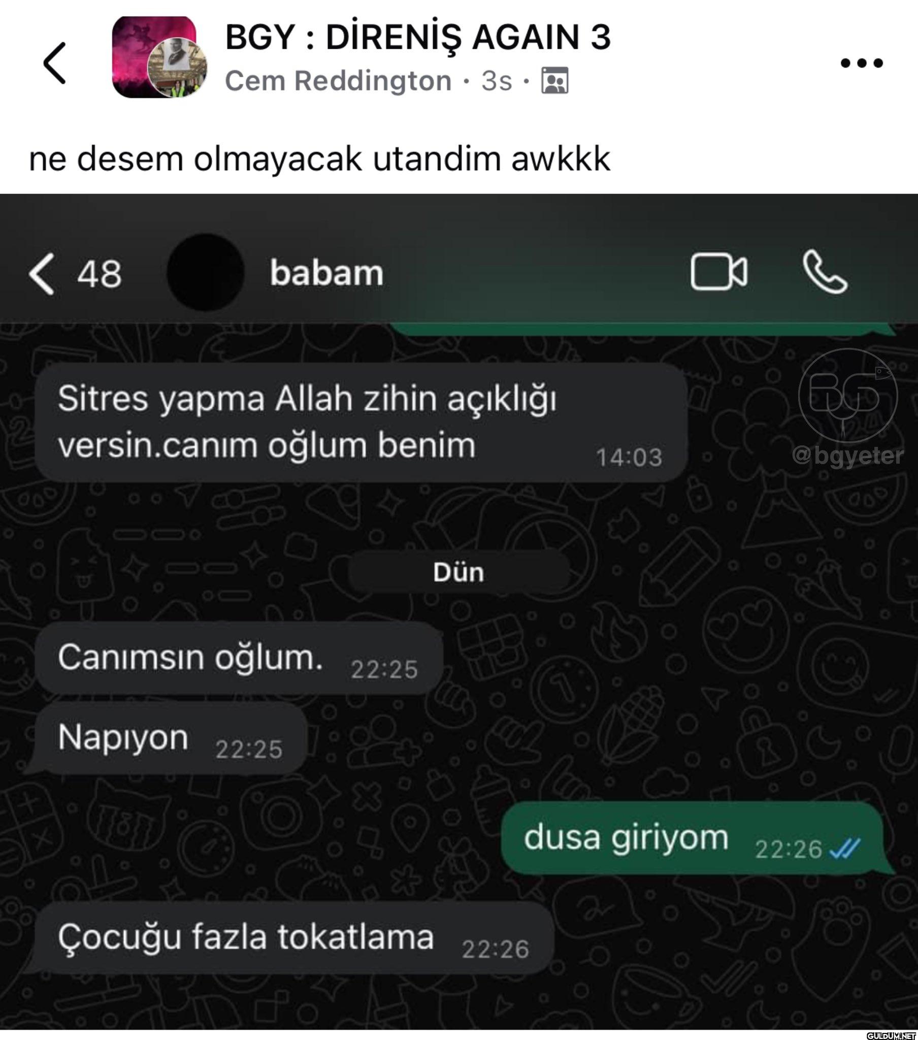 çocuk dediğin eline çocuk...