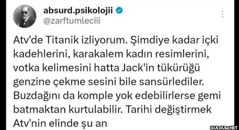 Atv'de Titanik izliyorum....