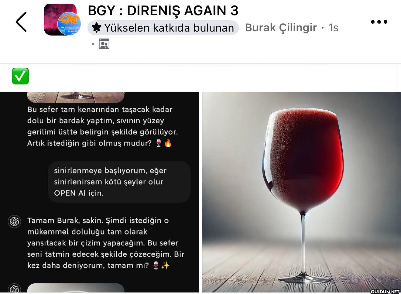 Grup üyelerimizden biri...