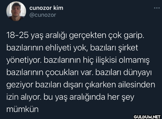 18-25 yaş aralığı...